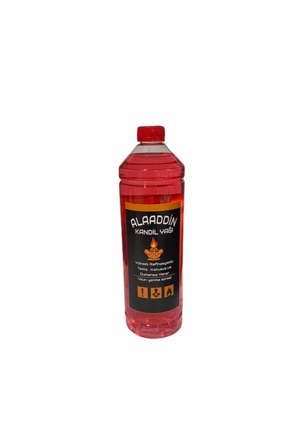Alaaddin 1000 Ml Kırmızı Kandil Yağı Kokusuz Dumansız Iç-dış Mekan