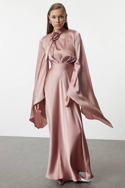 sachin and babi light blue dress 241GL2631 Long Sleeves Tulle Sage Champagne Trumpet Evening Dress main image 1