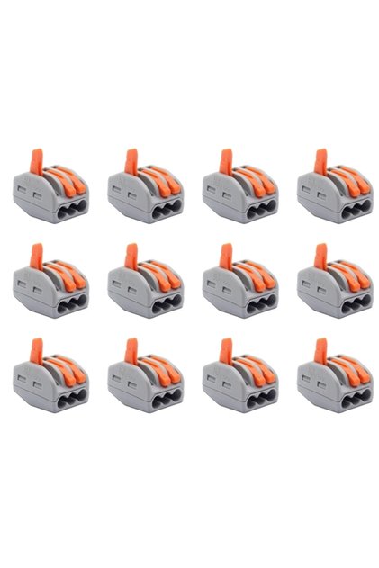 12 ADET PCT-213 AWG 28-12 3LÜ HIZLI KABLO BİRLEŞTİRİCİ