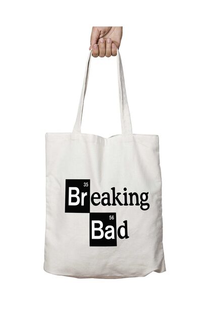 Breaking Bad Black Two-Sided Washable School Beach Shoulder Tote Bag