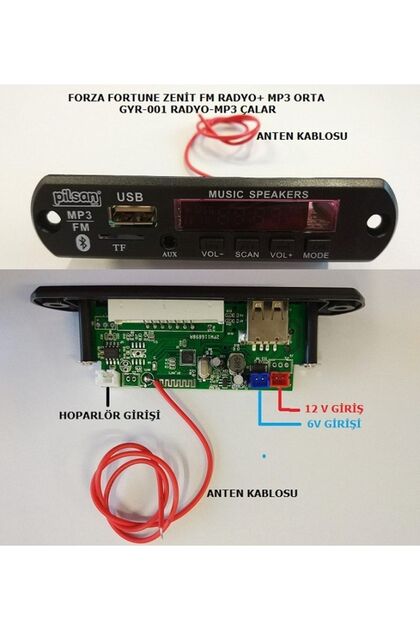 Pilsan Fm -radyo-mp3-bluetooth Radyo Çalar