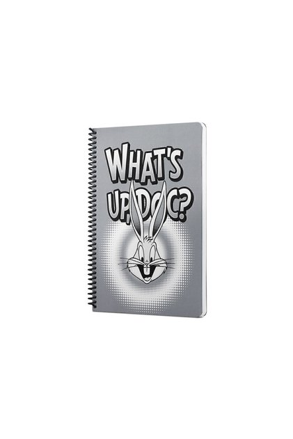 لوني تونز Whats Up Doc Spiral Notebook رمادي - مخطط