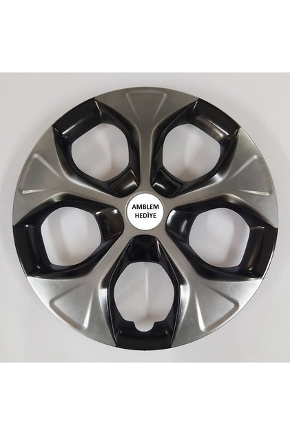 Ford Fiesta 14"inç Kırılmaz 4 Adet 1 Takım Siyah Gri Jant Kapağı