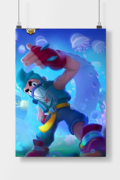 Luna Marissa Brawl Stars Oyun Poster Çerçevesiz Duvar Posteri