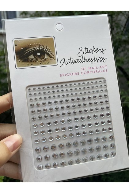 165 Adet Zirkon Taş Sticker Saç-yüz-vücut Yapışkanı Makyaj Taşı