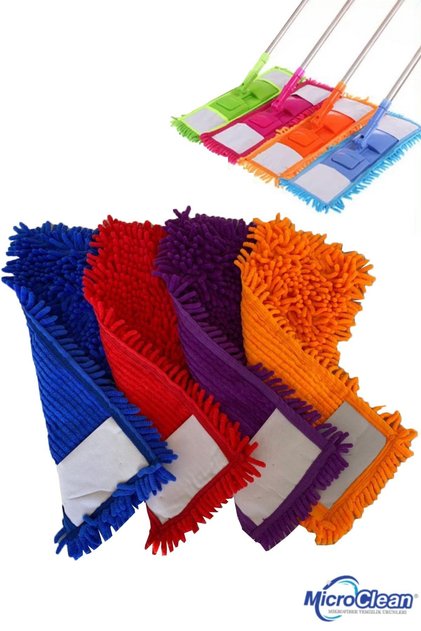 Missclean ( 2 Adet ) 40 CM'DİR. Mikrofiber Mop Yedek Bez Standart Tüm Modellere Uygun 40 Cm