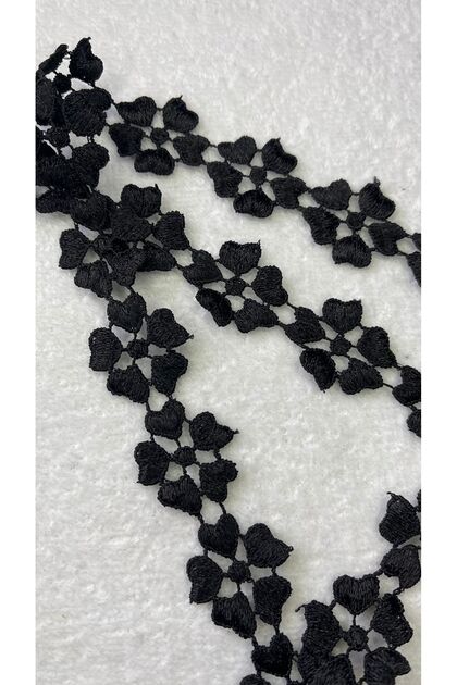 Şerit Çiçek Siyah 2 Cm X 2 Mt.