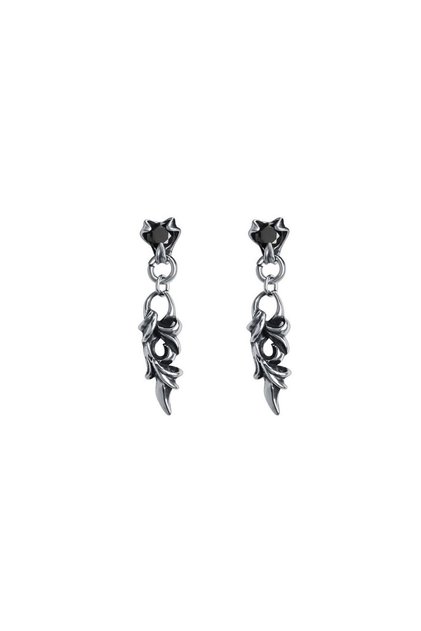 Gothic Design Dangle Zircon Stone Stainless & Tarnish-Resistant 316L Steel Earrings