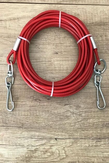 LİDERSAN ÇELİK 6 MM 3 METER DOG GARDEN TYING ROPE WITH SWIVEL
