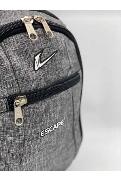 Laptop Bölmeli Gri Sırt Çantası Okul Spor Seyahat Günlük 307