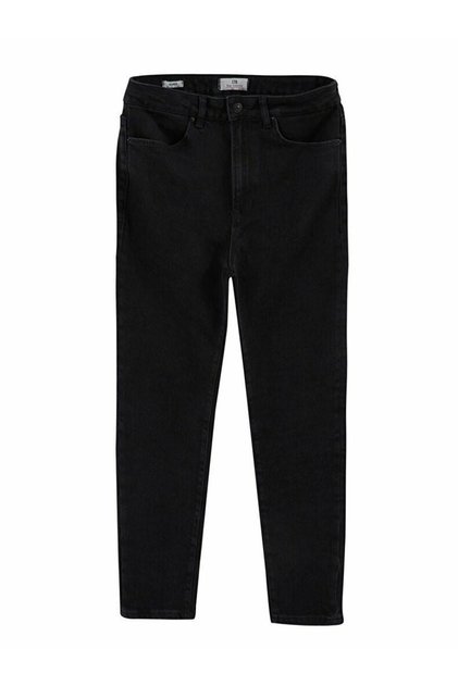 Dores High Waist Narrow Leg Slim Mom Jean Trousers