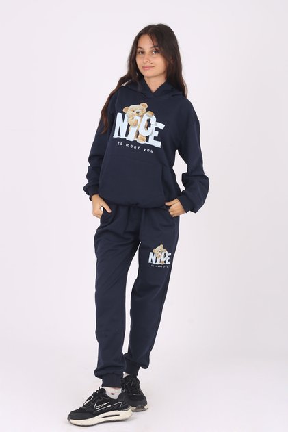 Sweatsuit Sets - Dark blue - Plain