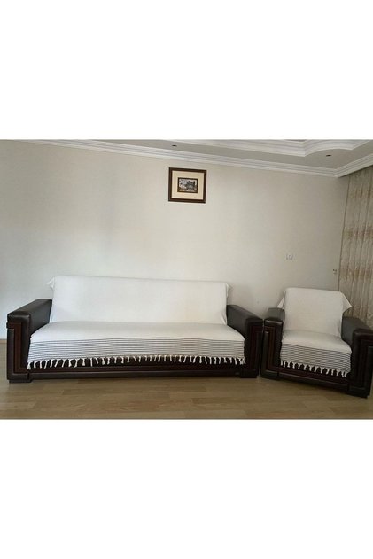 Cotton Sofa Cover Set That Doesn't Cover Arms 3+3+1+1