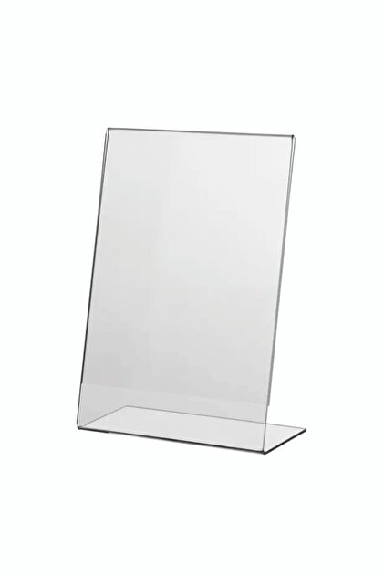 DamgaMarket Pvc L Tipi A6 Menü, Masaüstü Standı Dikey, Şeffaf, 10