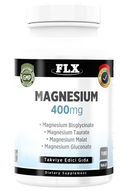 Magnesium Elements Complex Magnesium Bisglycinate Malate Taurate Glukonate 400 mg 180 Tablets