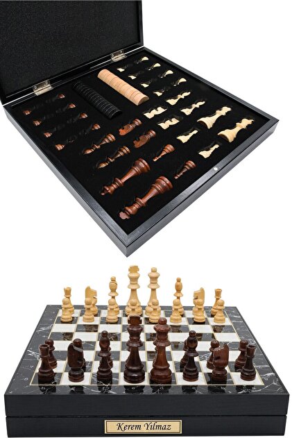 KONAMIキャンペーンCD6枚セット Cooper Chess Kutulu Ahşap Satranç ve Dama Takımı | Kişiye Özel