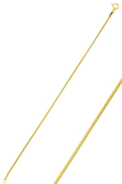 Gümüş Altın Yaldızlı Zincir Bileklik Sgtl11297gold