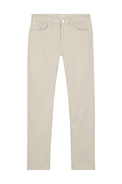 Gerade geschnittene Baumwoll-Twill-Hose