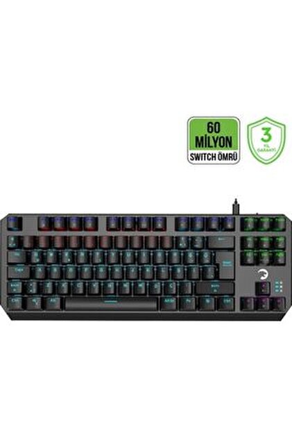 Everest Kb-gx7 Bluesky Full Rainbow 9 Renk Blue Swıtch Deri Bilek