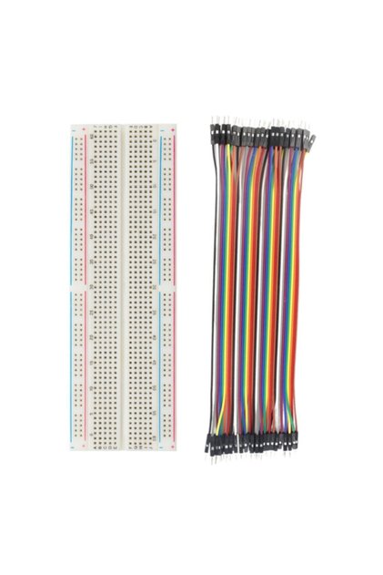 2'li Set: 830 Pin Breadboard 40 Pin Erkek-erkek Jumper Kablo