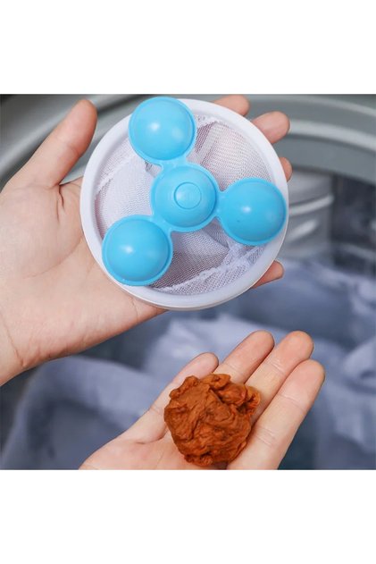 Hair and Lint Collector for Washing Machine 	 - Blue Color