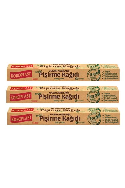 Natural Baking Paper Pre-Cut 10 Pieces 3 Units