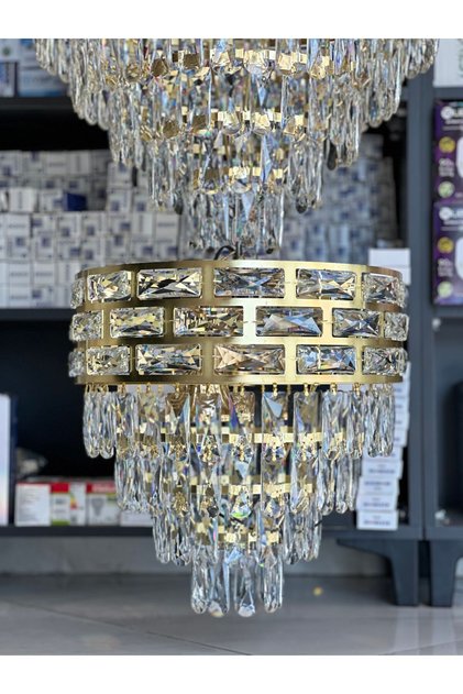 40 CM KRİSTAL LÜX SALON AVİZESİ