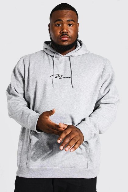 Büyük Beden Battal Beden 3 İplik Man Baskılı Oversize Kapşonlu Sweatshirt