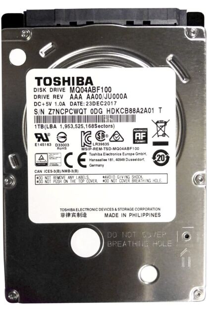Toshiba Toshıba Mobile Thin Hdd 1tb 2.5