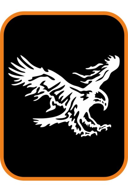 Eagle Car Sticker Large Size 30X22 cm White