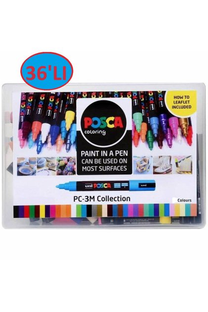 Posca 36'lı Set Marker Pc-3m (0.9-1.3mm) Poska Pc3m Pc - 3m