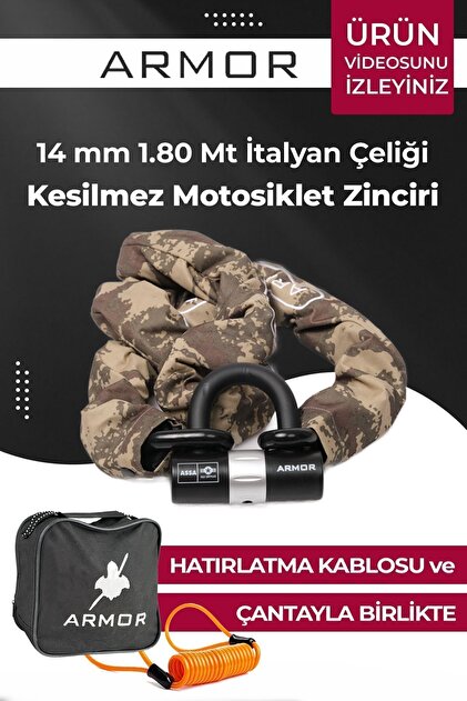 Armor 714 Mv Ölçü 14mm X 180cm Motorsiklet Için Yüksek Güvenlikli