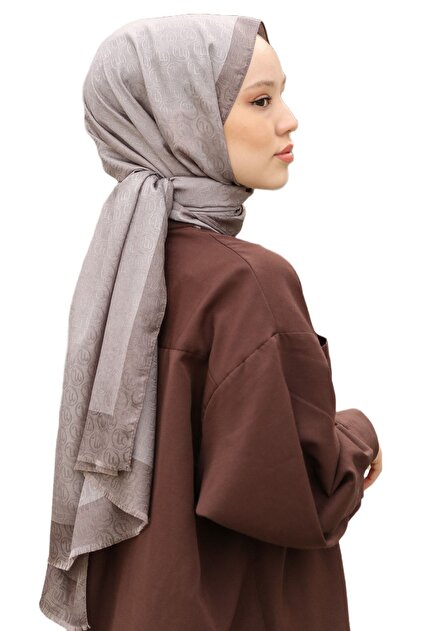 Monogram Shawl - Mink