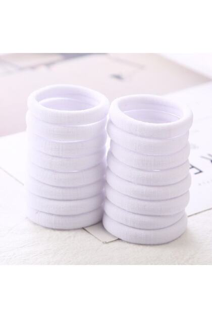 Set of 100 White Rubber Buckles