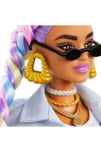 Barbie Extra Rengarenk Saçlar Bebeği Oyuncak Ekstra Renkli Saçlar Bebeği - 4