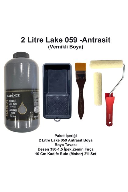 2 LİTRE HANDY LAKE 059 ANTRASİT SİYAH(KENDİNDEN VERNİKLİ SET)