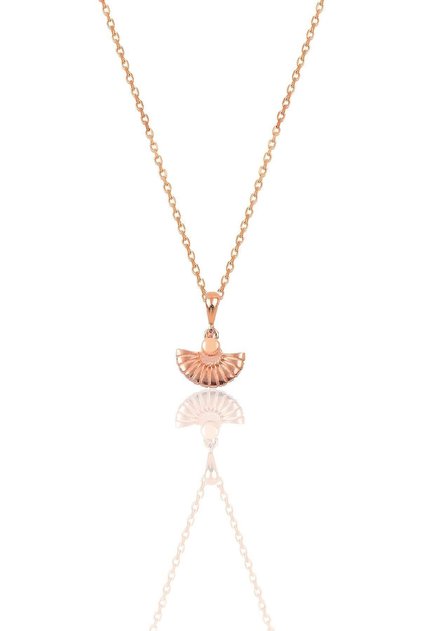 Gümüş rose minimal midye modeli kolye SGTL12385MIDYE