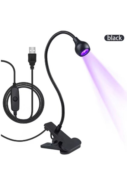 Portatif Mandallı Masa Tutucu Özellikli Oje Kurutucu- Mini UV LEd Lamba Manikür Tırnak Kurutucu 3W
