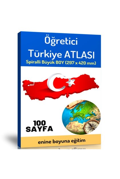Öğretici Büyük Boy Türkiye Atlası (100 Seçilmiş Harita) - Enine Boyuna Eğitim