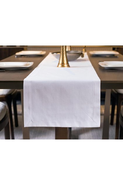 Linen Runner Waterproof Stain-Resistant Hassle-Free Duck Linen Cotton Table Runner