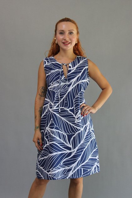 Cotton Printed Midi Dress