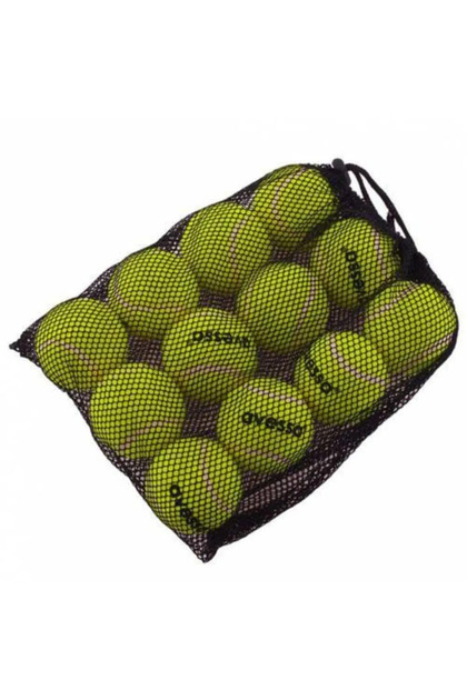 Tenis Topu Fileli 12'li Sarı Renkte