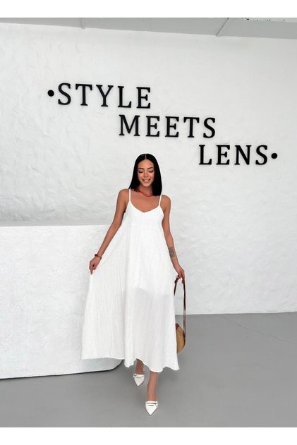 Women's Relaxed Fit Sweetheart Sweetheart Neckline Strappy Maxi Dress