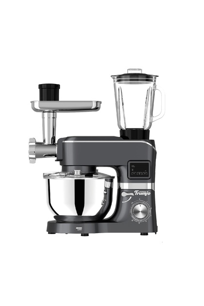 Çok İşlevli Kıyma Çekme Hamur Mayalama Blender Makinesi-Gri