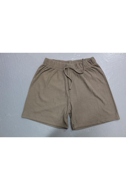 FLEUR WAIST ELASTIC SUS LACE WITH POUCH TRIL TRIL COMBED COTTON SHORTS