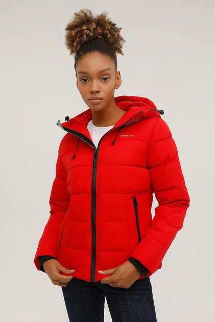 Sn31 Apreskı Coat Hooded Gogsu Written 2 Pocket Down Jacket