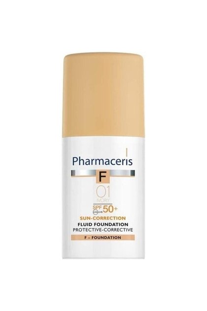 Pharmaceris F SPF 50 - كريم واقي من الشمس عاجي مع مصحح وكريم أساس 30 مل