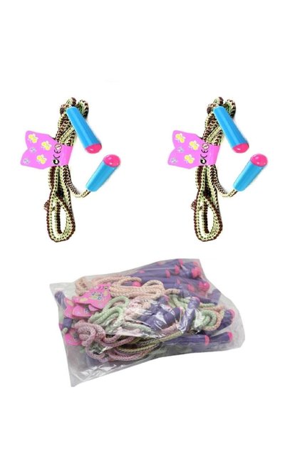 Flat Handle Jump Rope 10 Pieces Lightweight Fabric Rope Does Not Hurt Can Hurt the Eyes School Nursery Kindergarten