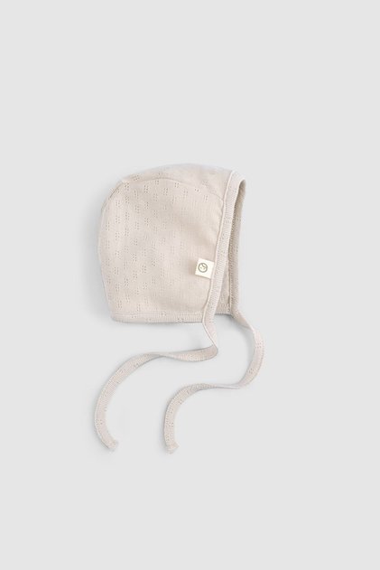 Organic Cotton Pointel British Newborn Beige Hat