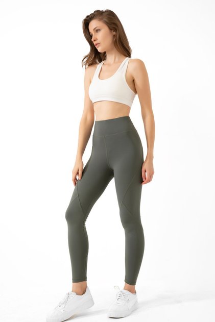 Women's Çağla High Waist Gathering Karyoka Stitched Breathable Soft Textured Extra Flexible Sports Leggings